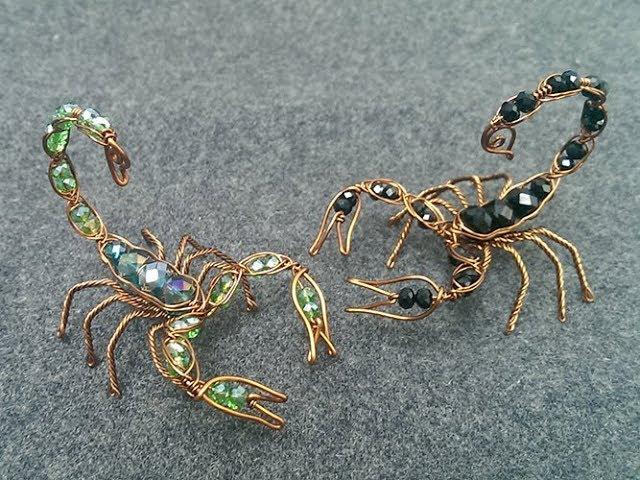 Wire scorpion - DIY wire jewelry - Halloween jewelry idea 270