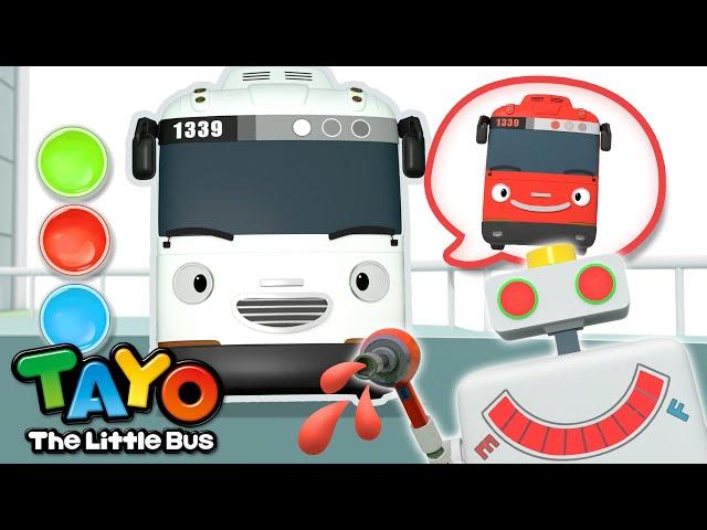 TOP5️Learn Colors with Gani the Red Bus! | Colorful Gas Station & More for Kids | Tayo English