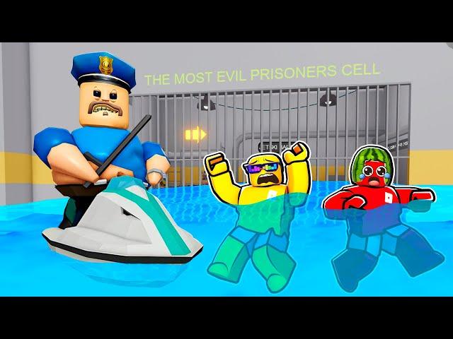 WATER BARRY'S PRISON RUN in Roblox (New Scary Obby #Roblox)