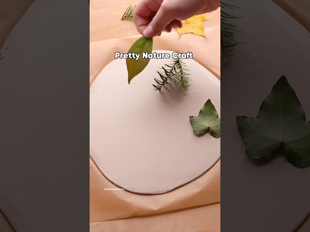 Make beautiful nature clay art!  #claycrafts #naturecrafts