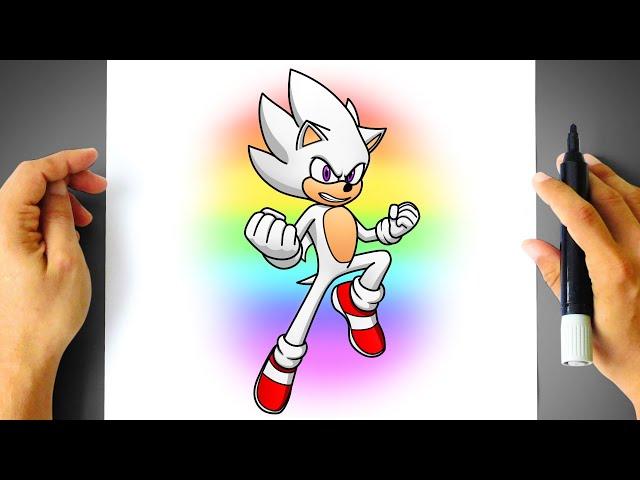 Como DESENHAR HYPER SONIC do Filme - Cómo DIBUJAR a HYPER SONIC de La Película - DRAW HYPER SONIC 2