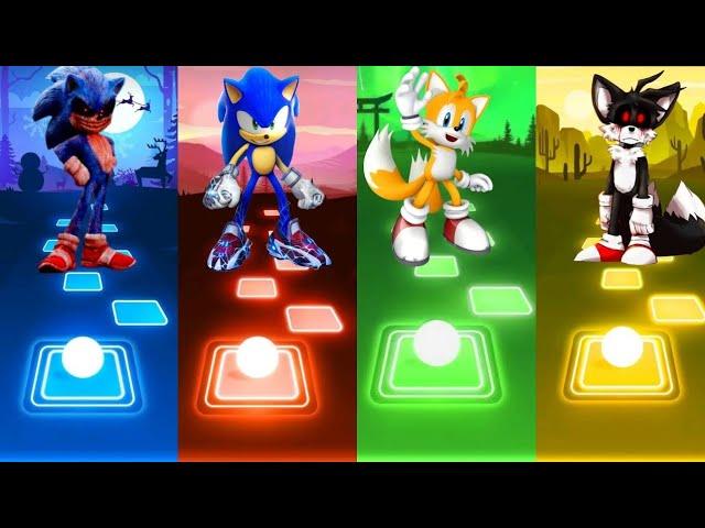 Sonic Exe Vs Sonic Prime Vs Tails Vs Tails Exe Tiles Hop EDM Ruhs