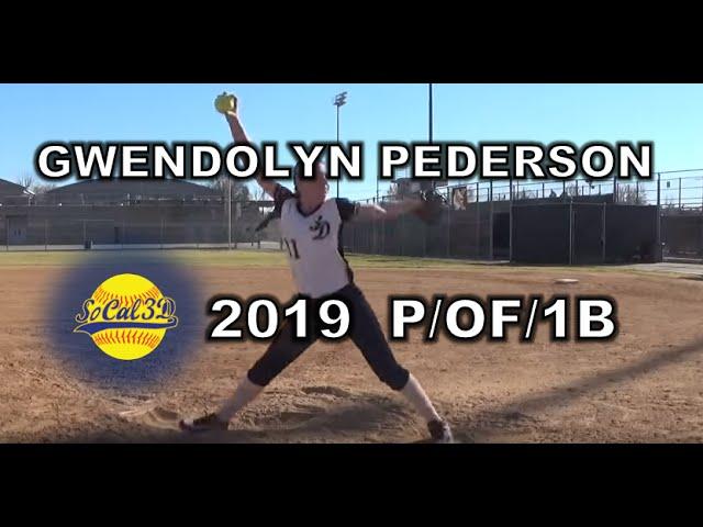 Gwendolyn Pederson. 2019 RHP/OF/1B Softball Recruit/Skills Video