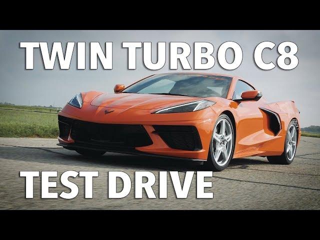 Twin Turbo C8 Corvette Test Drive with John Hennessey