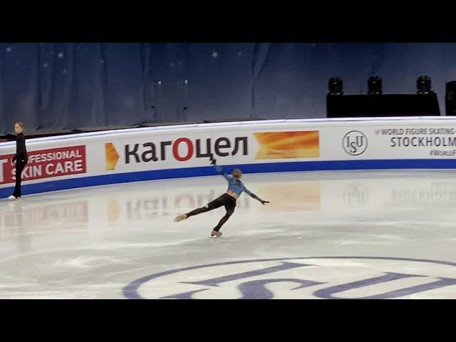 Alexandra Trusova 5 QUADS - Practice at World Championships 2021