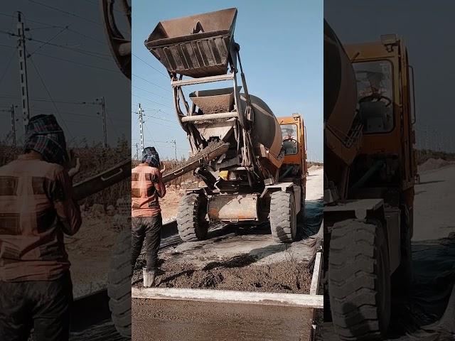 concrete casting work. construction#roadwork#construction#newroad