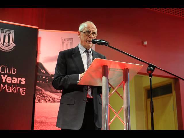 Stoke City chairman Peter Coates at the launch of the Football Trail exhibition in Hanley