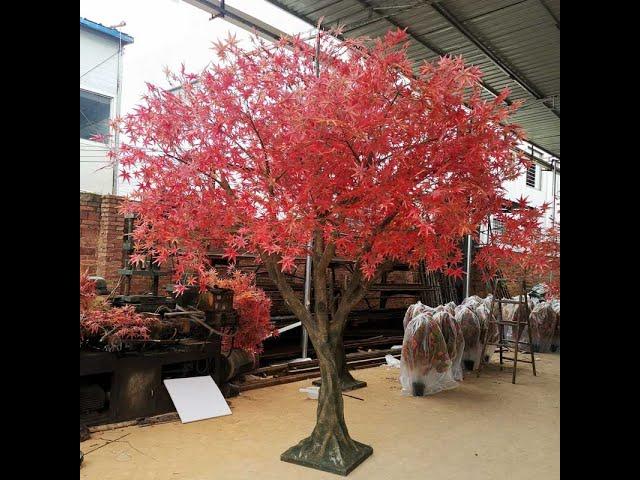 Autumn is here, are you ready? Artificial red maple trees.