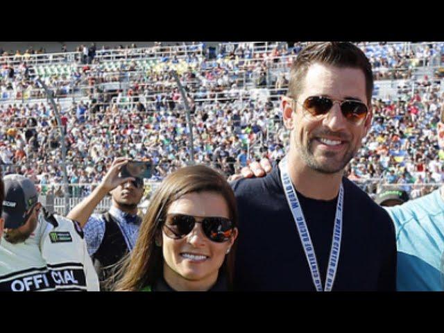 Aaron Rodgers and Danica Patrick Show Off Some Major PDA During Daytona 500