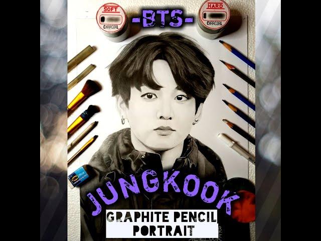 BTS JUNGKOOK Portrait - Euphoria/Dynamite Music | Using graphite pencils | C21 ARTWORKS