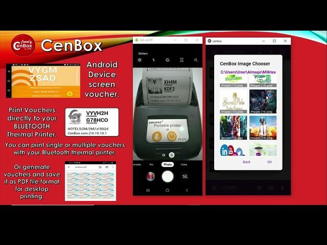 MIKROTIK HOTSPOT VOUCHER GENERATOR-Bluetooth Thermal Printer(CenBoxLite)