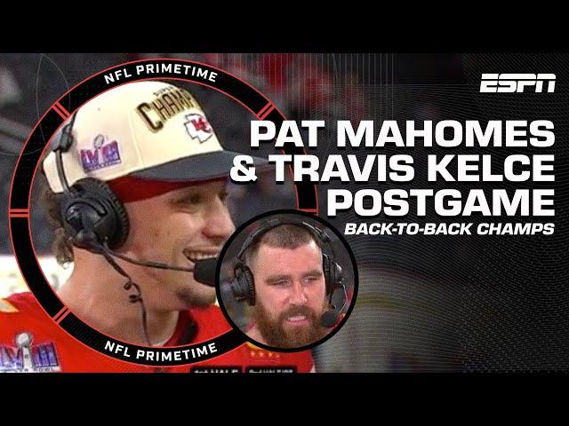 ‘GIVE HIM HIS CROWN!’  - Kelce hypes up Mahomes after becoming BACK-TO-BACK CHAMPS | NFL Primetime