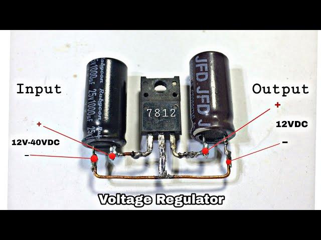 How to Make 12V Regulator Using LM7812 IC | Simple Ideas | Javier's DIY