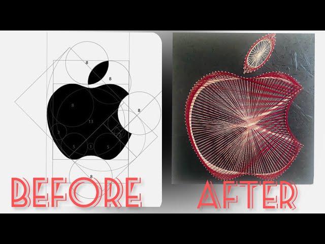 How To Make Apple LOGO. String ART