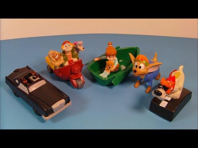 1996 DISNEY'S OLIVER and COMPANY FULL SET OF 5 BURGER KING MOVIE COLLECTIBLES VIDEO REVIEW