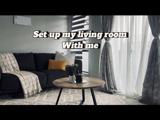 Transforming My Living Room: Window Cleaning, Curtain Hanging, & Living Room Setup.