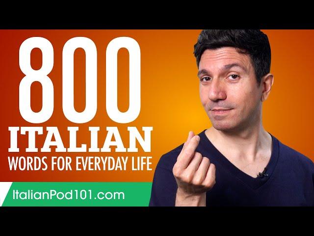 800 Italian Words for Everyday Life - Basic Vocabulary #40