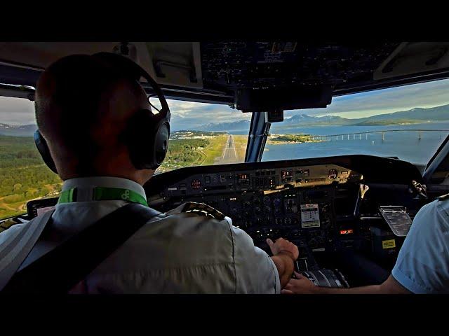 Scenic Approach into Tromsø - Widerøe Dash 8 -100