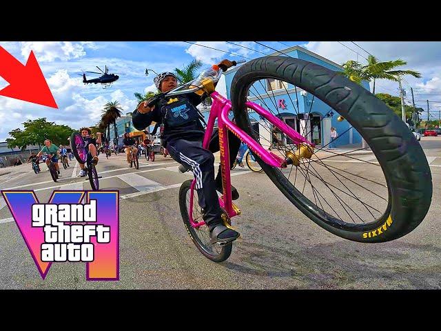 TAKING OVER MIAMI ON BIKES! (GTA 6 IRL)