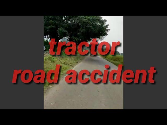 Road Accident.Tractor And Truck. drive carefully.