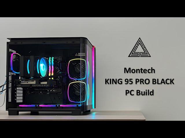 預算41.5K/41500組電腦 黑色海景房電競主機 intel i5-14400F+RTX4060TI+Montech KING 95 PRO 電腦組裝ep11