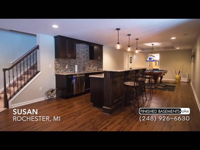 Beautiful Finished Basement Family Room in Rochester, MI | Customer Testimonial