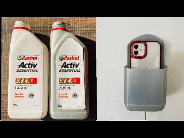 Oil bottle to phone holder for charging