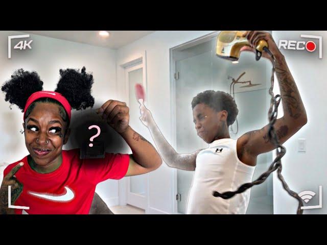 1TCH P0WDER In GIRLFRIEND BLOW DRYER!! * HILARIOUS*