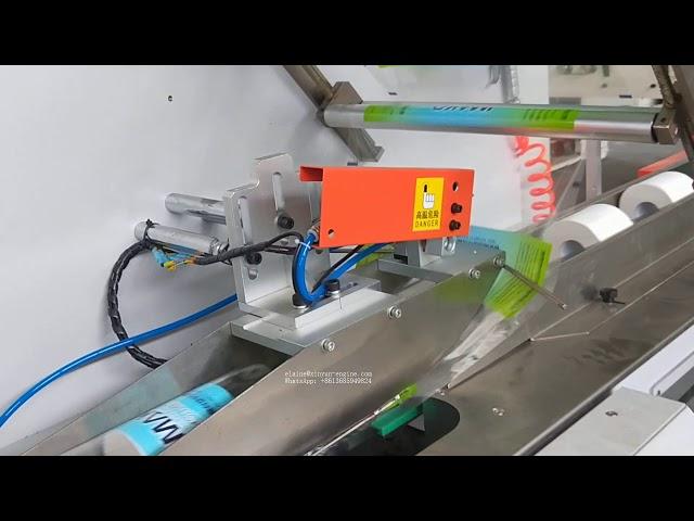 Toilet paper cutting machine with packing machine