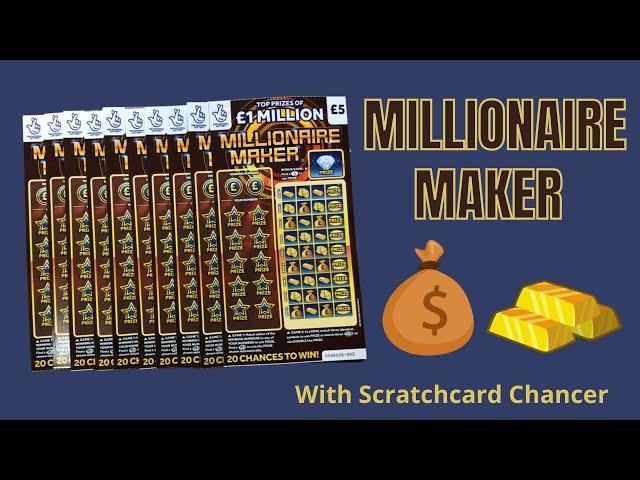 Millionaire maker - £5 scratch cards today - with Scratchcard Chancer - National Lottery uk