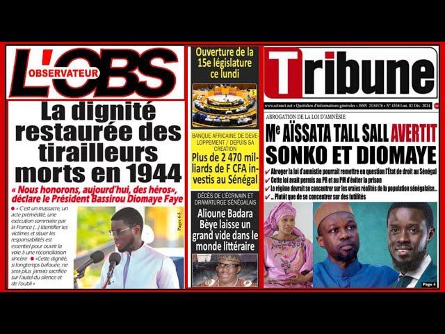 Revue de presse Mame khalifa Lundi 02 décembre 2024