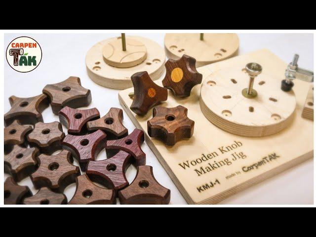 Making Wooden Knobs: Mastering the Technique of Easy Shape and Size Adjustment with New Jigs / DIY