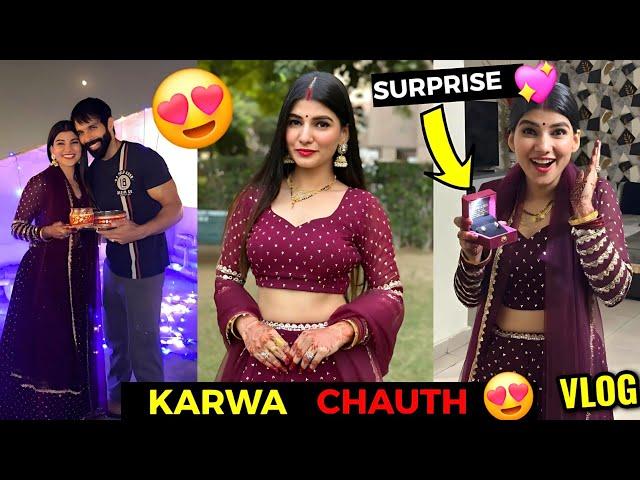 Surprise GIFT on KARWA CHAUTH !! OUR KARWA CHAUTH VLOG | couple vlog | Deepak Ahlawat Prank