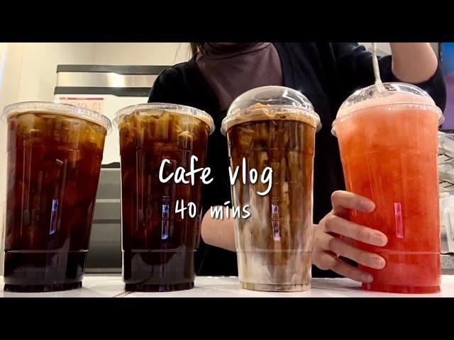 (Eng)‍️Who wants to heal for 40 minutes~?‍️ / 40mins cafe vlog / asmr