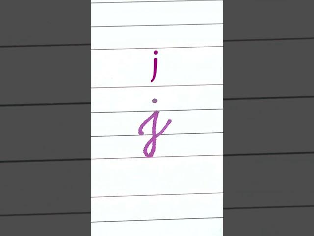 j - cursive writing small a to z | cursive handwriting practice #lNRCursivegraphy #shorts