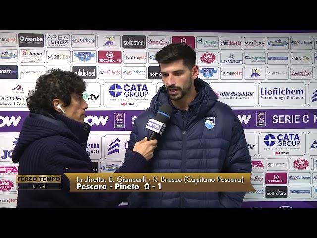 Pescara - Pineto 0-1 Brosco: "Sul gol voglio rivedere l’azione"