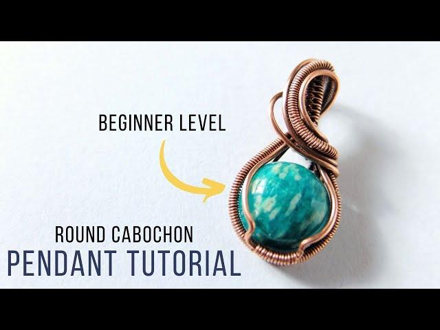 Small Round Wire Weave Pendant for Beginners - 15 Minute Wire Wrapping Tutorial