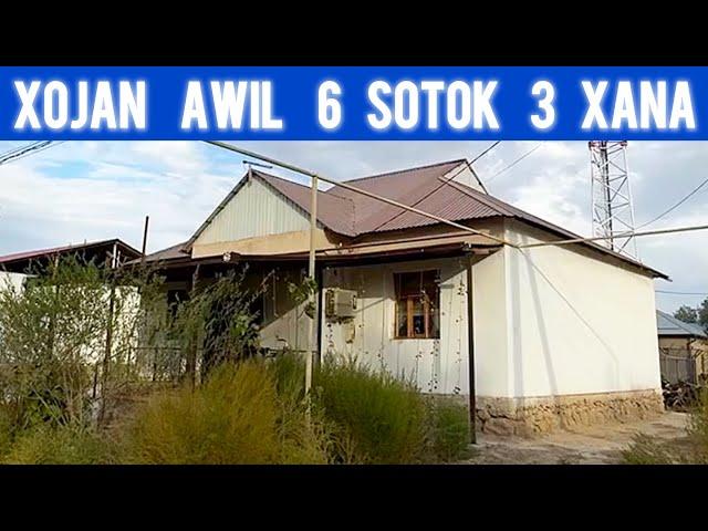 Xojan awil. 91 din’ joli 6 sotok 3 xana. 370 mln kelisimli. Derlik ha’mme zati menen. 93-487-00-75