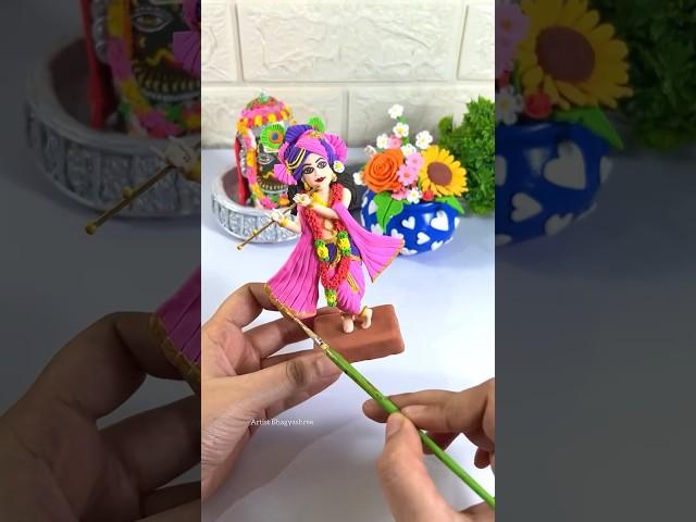 Krishna Kanhaiya ️| Krishna ji idol making with clay  #art #krishna  #artistbhagyashree