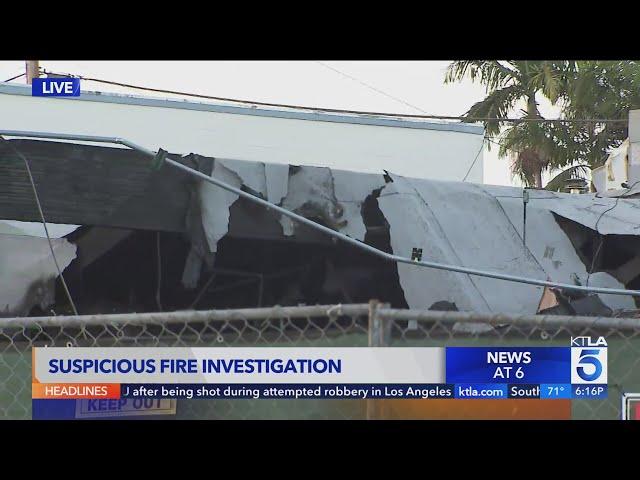 Suspicious fire investigation in Whittier