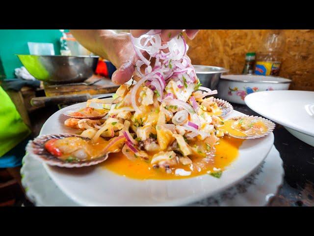 Epic Seafood in Peru - EXTREME COOKING SKILLS in Chorrillos Fishing Village in Lima!