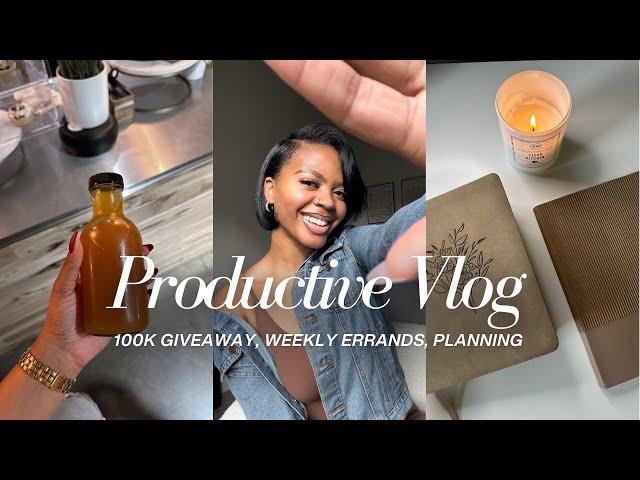 Vlog: 100K Giveaway, Weekly Errands, Cleaning, Planning, Grocery Shopping