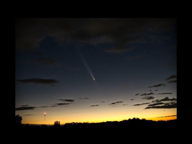 Video View of Comet Atlas A3 Through a 5 inch telescope and a sony A7s