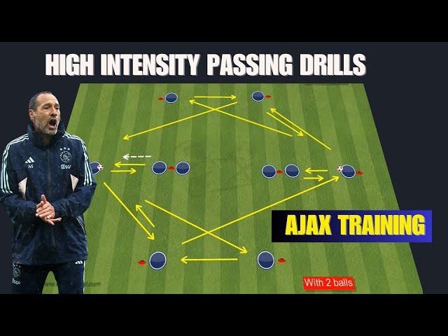 ⭐️AJAX TRAINING  /  "Excellent" High Intensity Passing Drills / 2 Variation 