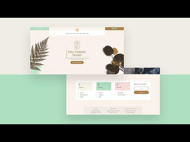 Download a FREE Header and Footer Template for Divi’s Holistic Healer Layout Pack