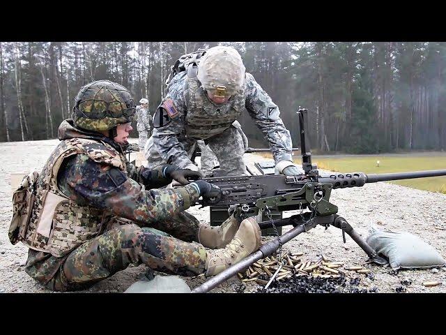 U.S. & German Soldiers Working Together - Weapons Familiarization Range