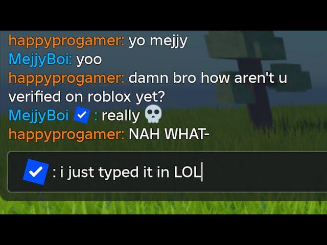 "how to get verified in roblox chat" 