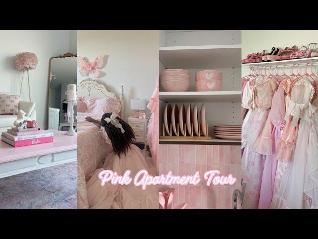 My Pink Apartment tour! 🩰 #coquette #roomtour #pinkaesthetic