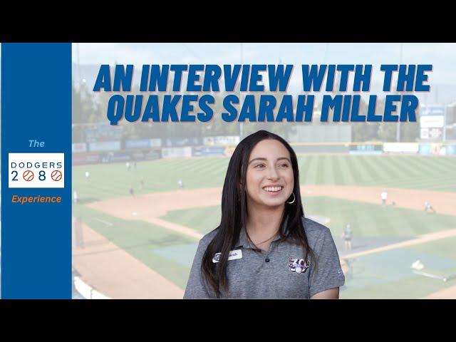 Sarah Miller of the Quakes Chatted with us at Dodgers 2080 #Dodgers #Quakes