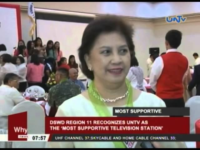 DSWD Region 11 recognizes UNTV as the ‘Most Supportive Television Station’